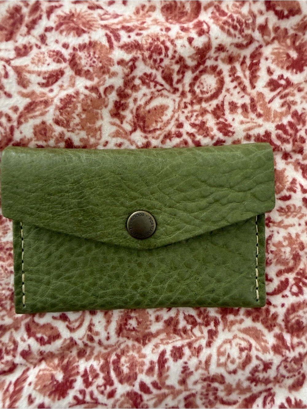 Portland Leather Mini Envelope Wallet in Kiwi